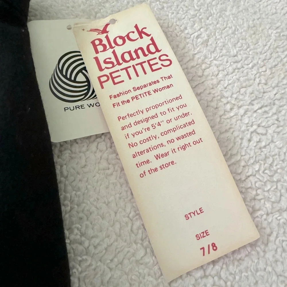 NWT Block Island Petites 7/8 Black 100% pure wool lined pencil skirt
